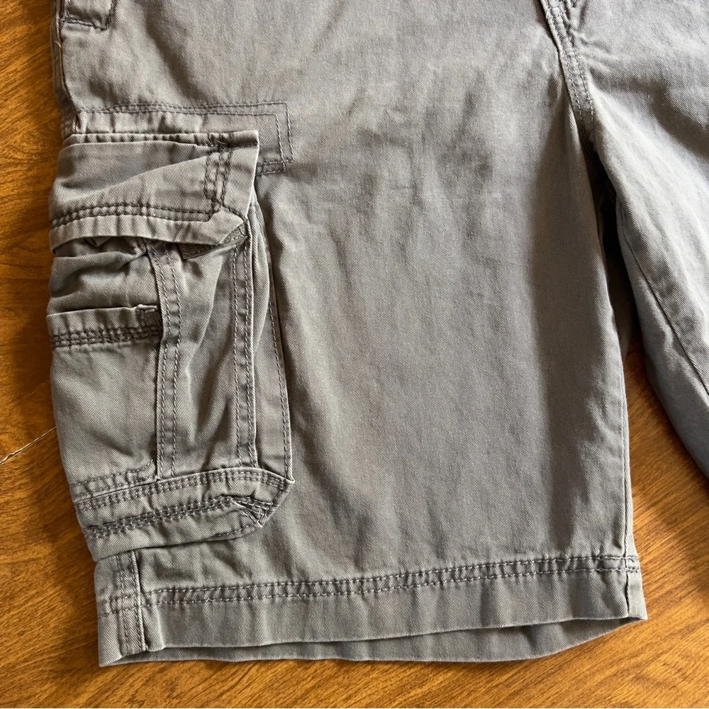 UNIONBAY Mens Gray Canvas 100% Cotton Cargo Utility Shorts Size 38